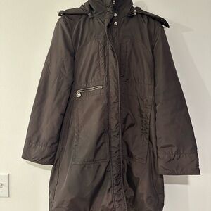 Dark Brown Hooded Coat